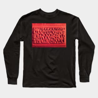 Texture - Red Stone Wall Long Sleeve T-Shirt